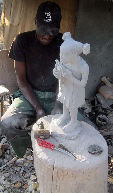 Man sculpting